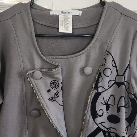 Disney Parks Authentic Women's Long Sleeve Cross Zip Minnie Mouse Sweatshirt SM - Picture 7 of 10